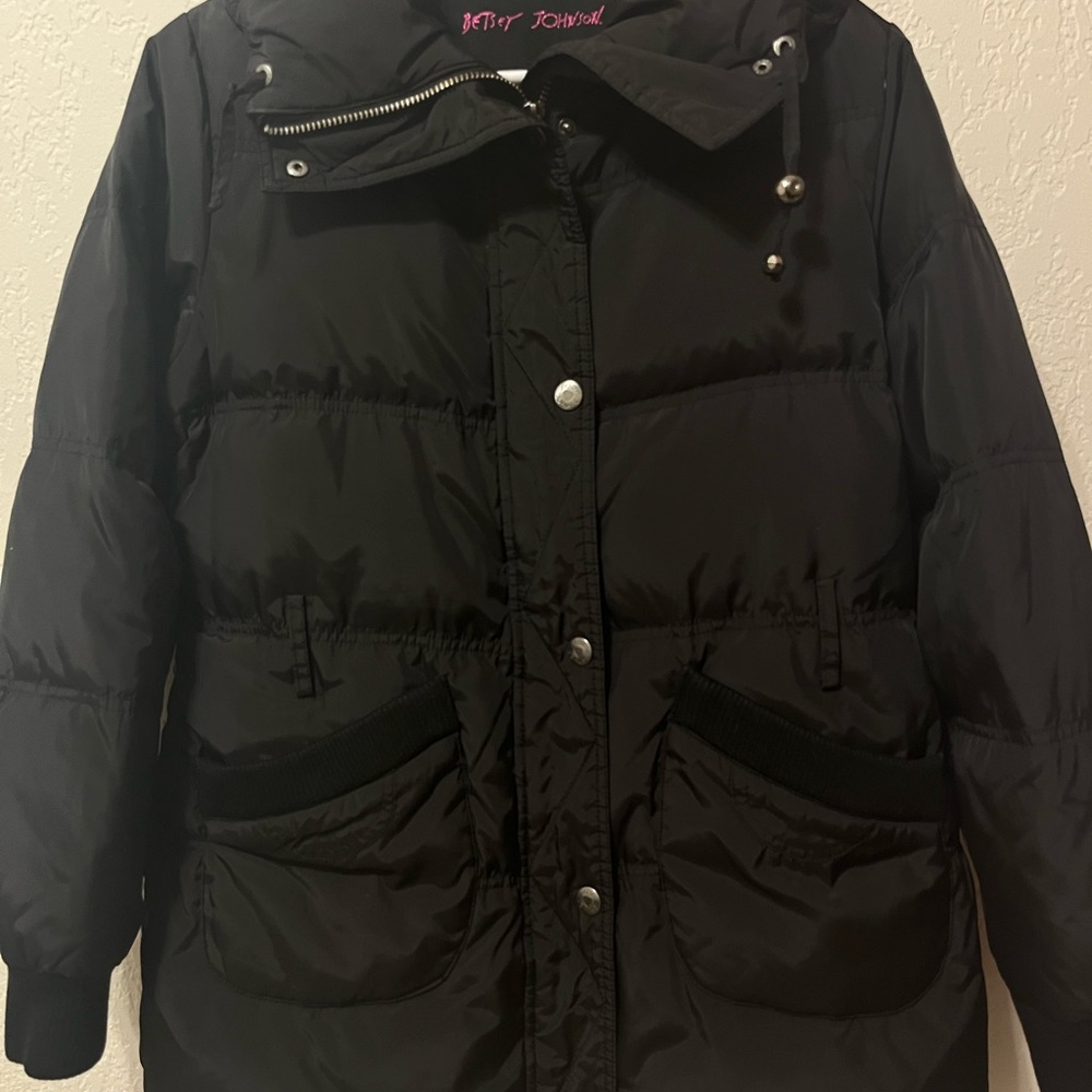 Betsey Johnson Black Puffer Coat
